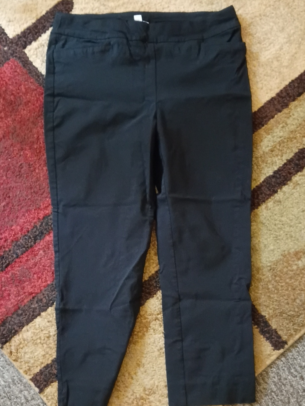 Chico's Black Crop Pants With Elastic Waist Size 6